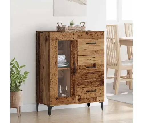 Puse Vecs Koks 69,5 X 34 X 90 Cm Inženierija Koks Un Dzelzs Vidaxl