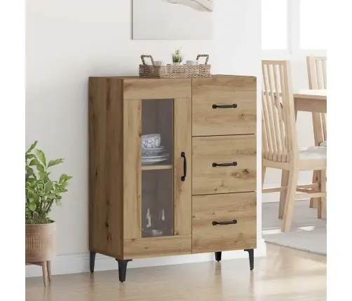 Puse Ar Atvilktni Artisānā Ozols 69,5 X 34 X 90 Cm Vidaxl