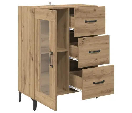 Puse Ar Atvilktni Artisānā Ozols 69,5 X 34 X 90 Cm Vidaxl