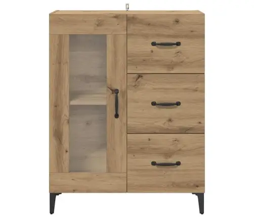 Puse Ar Atvilktni Artisānā Ozols 69,5 X 34 X 90 Cm Vidaxl