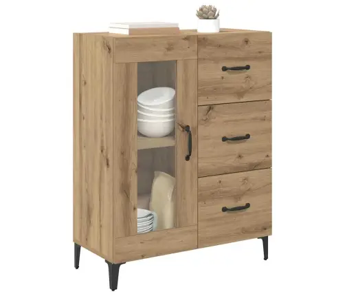 Puse Ar Atvilktni Artisānā Ozols 69,5 X 34 X 90 Cm Vidaxl