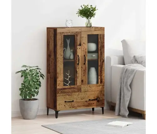 Augstais Skapītis Ar Atvilktni Vecs Koks 70 X 31 X 115 Cm Vidaxl