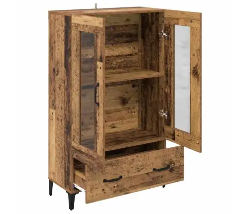 Augstais Skapītis Ar Atvilktni Vecs Koks 70 X 31 X 115 Cm Vidaxl