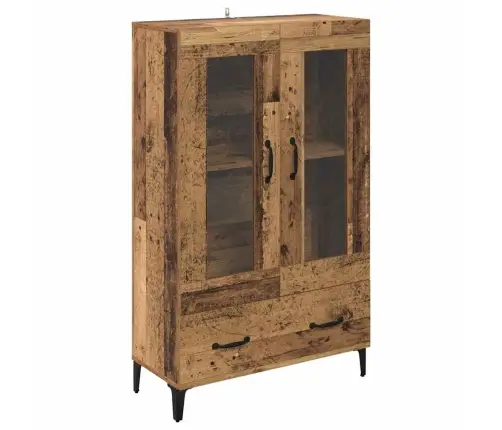 Augstais Skapītis Ar Atvilktni Vecs Koks 70 X 31 X 115 Cm Vidaxl