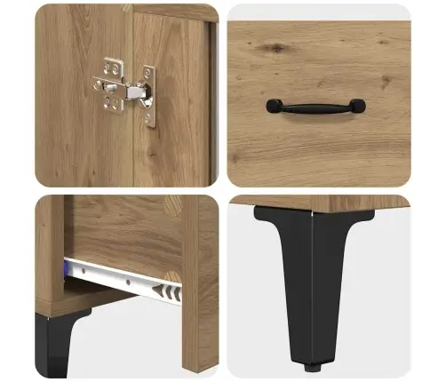 Augstais Skapītis Ar Atvilktni Artisānā Ozols 70 X 31 X 115 Cm Vidaxl