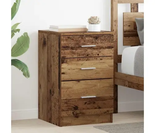 Šalia Lovos Spintelė Su Stalčių Sena Mediena 40 X 40 X 63 Cm