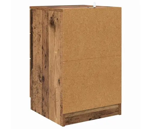 Šalia Lovos Spintelė Su Stalčių Sena Mediena 40 X 40 X 63 Cm