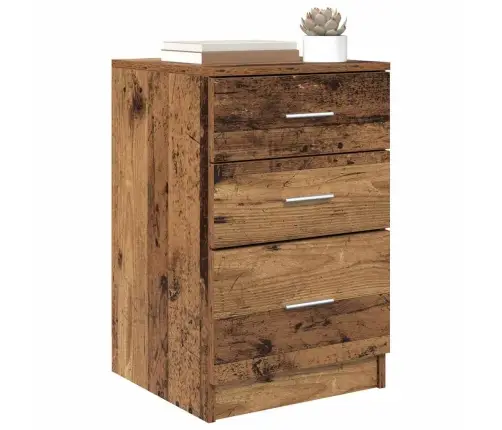 Šalia Lovos Spintelė Su Stalčių Sena Mediena 40 X 40 X 63 Cm