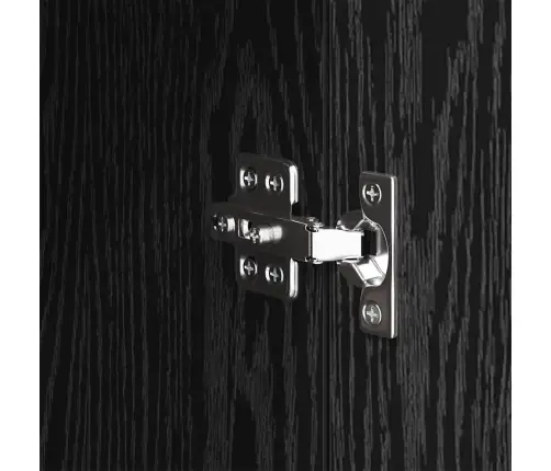 Puse Melns Ozols 34.5 X 34 X 90 Cm Inženierijas Koks Vidaxl