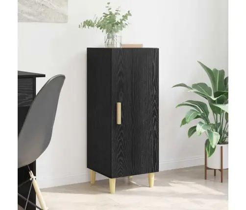 Puse Melns Ozols 34.5 X 34 X 90 Cm Inženierijas Koks Vidaxl