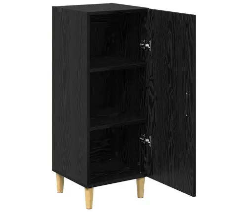 Puse Melns Ozols 34.5 X 34 X 90 Cm Inženierijas Koks Vidaxl