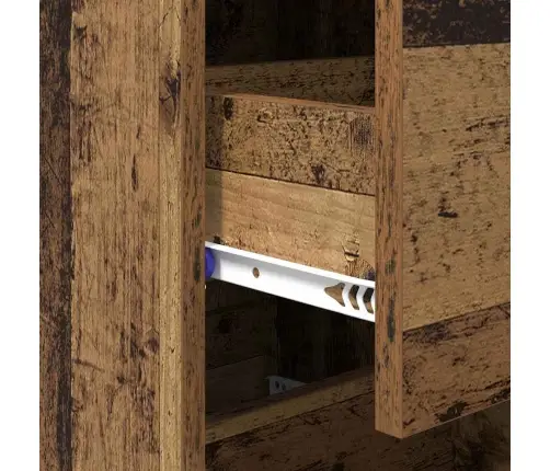 Puse Ar Atvilktni Vecs Koks 34 X 34.5 X 90 Cm Inženierijas Koks Vidaxl