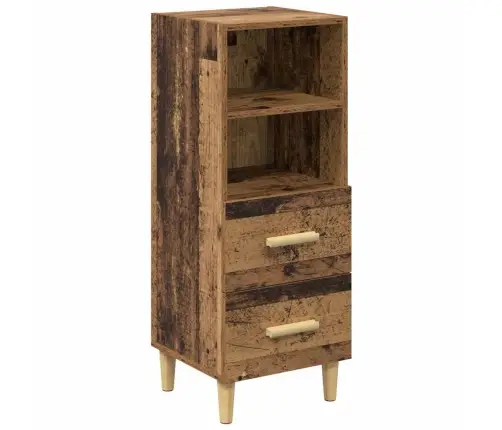 Puse Ar Atvilktni Vecs Koks 34 X 34.5 X 90 Cm Inženierijas Koks Vidaxl