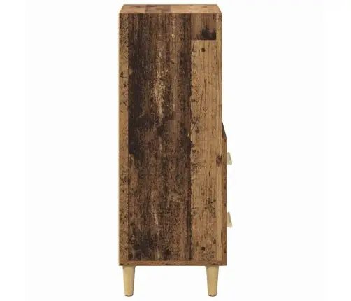 Puse Ar Atvilktni Vecs Koks 34 X 34.5 X 90 Cm Inženierijas Koks Vidaxl