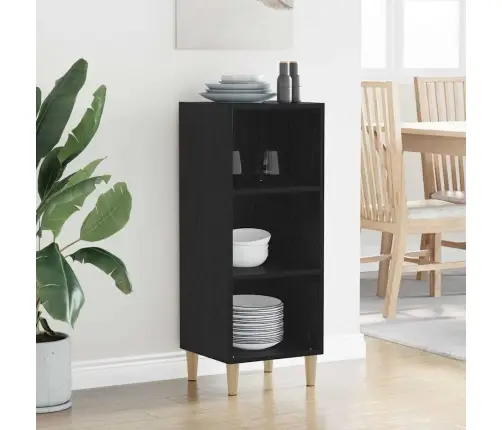 Puse Melns Ozols 32.5 X 34.5 X 90 Cm Inženierijas Koks Vidaxl