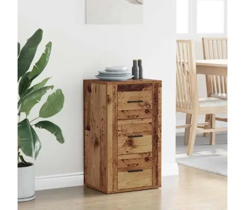 Puse Ar Atvilktni Vecs Koks 40 X 33 X 70 Cm Inženierijas Koks Vidaxl