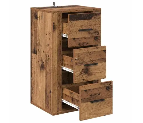 Puse Ar Atvilktni Vecs Koks 40 X 33 X 70 Cm Inženierijas Koks Vidaxl