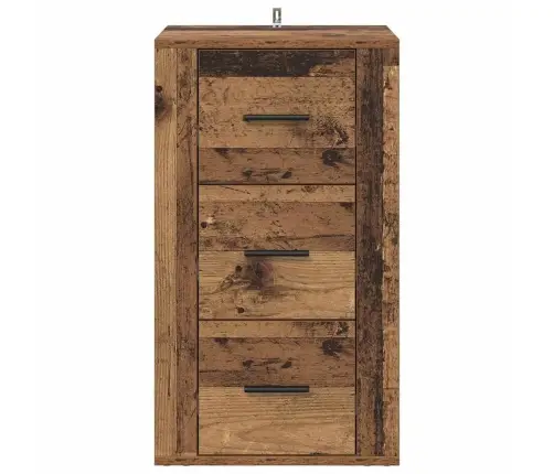 Puse Ar Atvilktni Vecs Koks 40 X 33 X 70 Cm Inženierijas Koks Vidaxl