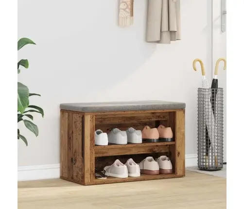 Apavu Plaukts Vecs Koks 75 X 35 X 45 Cm Inženierijas Koks Vidaxl