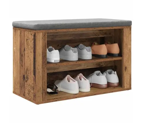 Apavu Plaukts Vecs Koks 75 X 35 X 45 Cm Inženierijas Koks Vidaxl