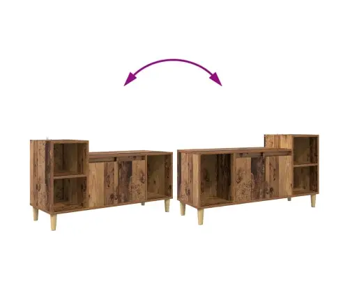 Televizora Skapīša Vecs Koks 100 X 35 X 55 Cm Inženierijas Koks Vidaxl