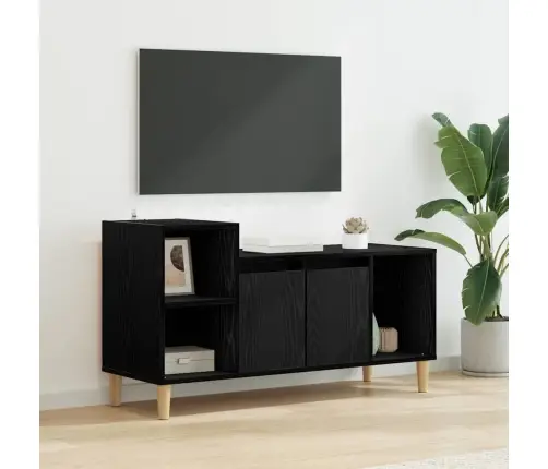 Televizora Skapīša Melns Ozolkoks 100 X 35 X 55 Cm Vidaxl