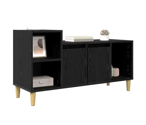 Televizora Skapīša Melns Ozolkoks 100 X 35 X 55 Cm Vidaxl