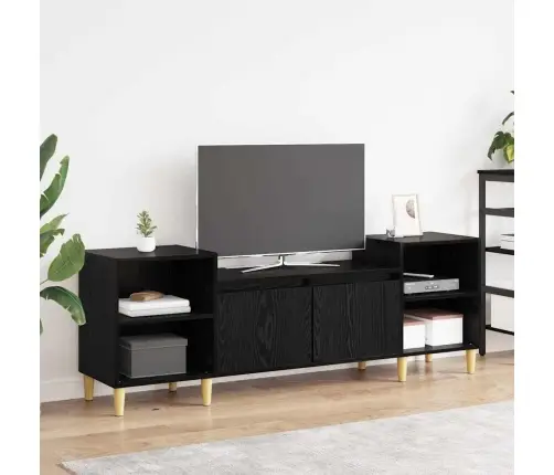 Televizora Skapīša Melns Ozolkoks 160 X 35 X 55 Cm Vidaxl