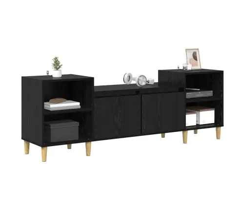 Televizora Skapīša Melns Ozolkoks 160 X 35 X 55 Cm Vidaxl