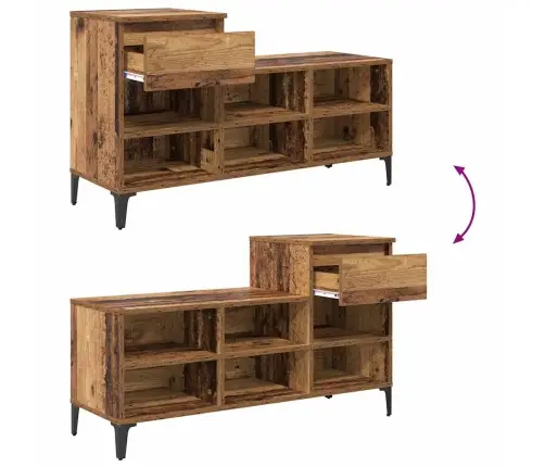 Apavu Skapis Vecs Koks 102 X 36 X 60 Cm Inženierijas Koks Vidaxl