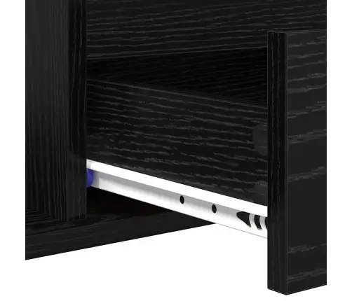 Kafijas Galdiņš Melns Ozols 90 X 49 X 45 Cm Inženierijas Koks Vidaxl