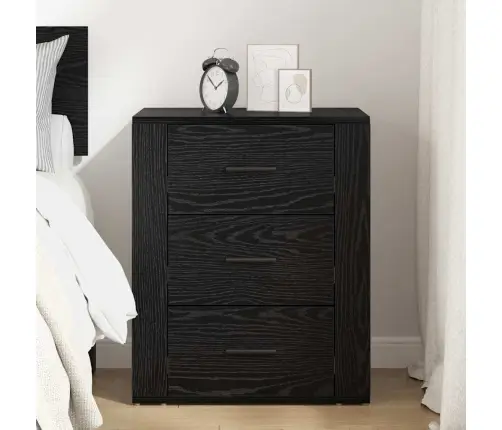 Šalia Lovos Spintelė Su Stalčių Juoda Ąžuolo 50 X 36 X 60 Cm Šalia Lovos Spintelė Su Stalčių Juoda Ąžuolo 50 X 36 X 60 Cm