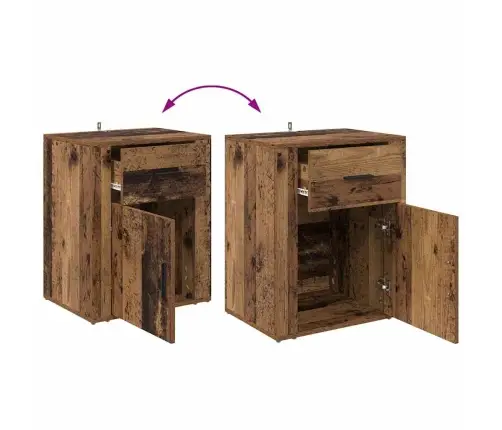 Nakts Skapītis Vecs Koks 50 X 36 X 60 Cm Inženierijas Koks Vidaxl