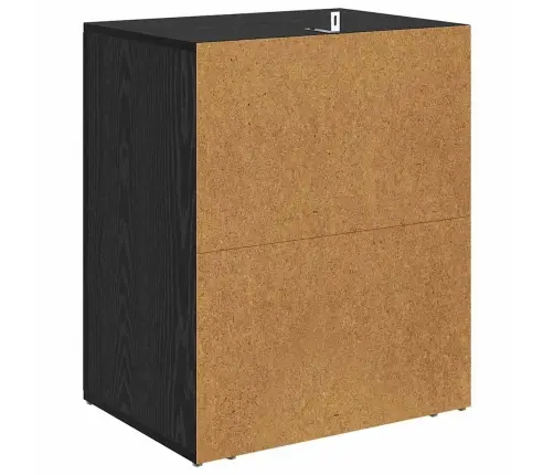 Nakts Skapītis Melns Ozols 50 X 36 X 60 Cm Inženierijas Koks Vidaxl