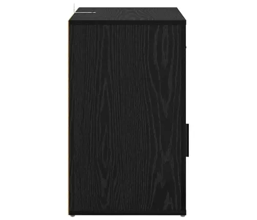 Nakts Skapītis Melns Ozols 50 X 36 X 60 Cm Inženierijas Koks Vidaxl