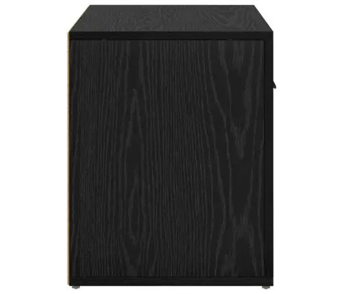 Nakts Skapītis Melns Ozols 60 X 36 X 45 Cm Inženierijas Koks Vidaxl