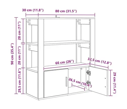 Kõide Käsitöötamm 30 X 80 X 90 Cm Tehispuit