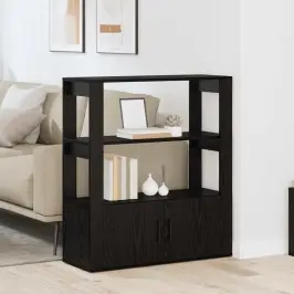 Puse Melns Ozols 30 X 80 X 90 Cm Inženierijas Koks Vidaxl
