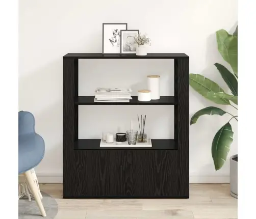 Puse Melns Ozols 30 X 80 X 90 Cm Inženierijas Koks Vidaxl