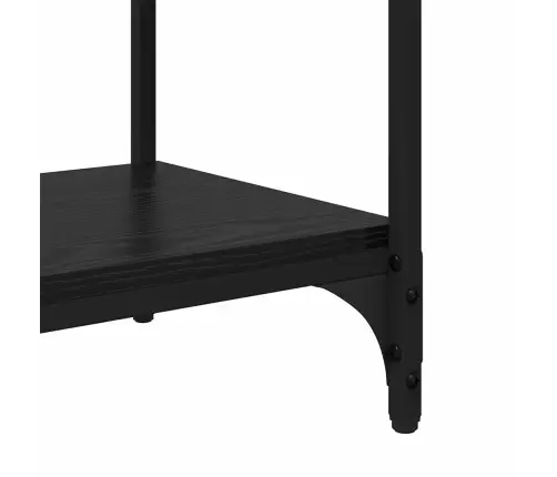 Grāmatplaukts Melns Ozolkoks 80 X 33 X 70,5 Cm Vidaxl