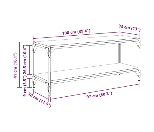 Televizoriaus Spintelė Amatininkų Ąžuolas 100X33X41Cm