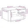 Kafijas Galdiņš Vecs Koks 80 X 50 X 40 Cm Inženierijas Koks Vidaxl