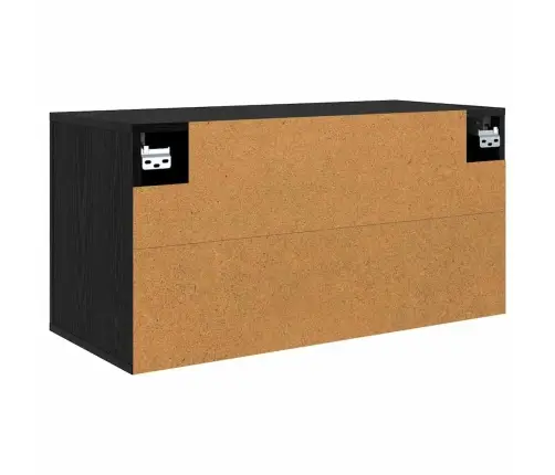 Sienas Montēts Tv Skapis Melns Ozols 80 X 34.5 X 40 Cm Vidaxl