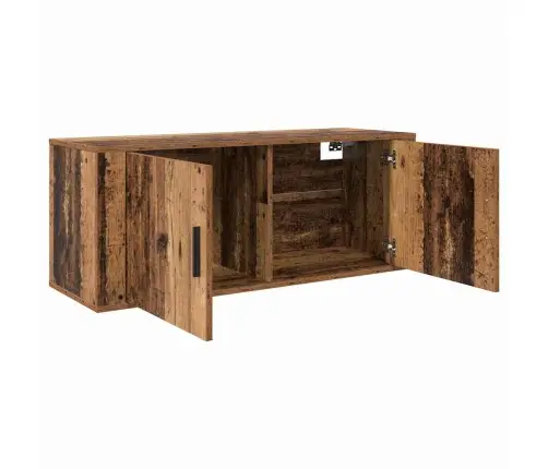 Sienas Montēts Tv Skapis Vecs Koks 100 X 34,5 X 40 Cm Vidaxl