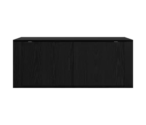 Sienas Montēts Tv Skapis Melns Ozolkoks 100 X 34,5 X 40 Cm Vidaxl