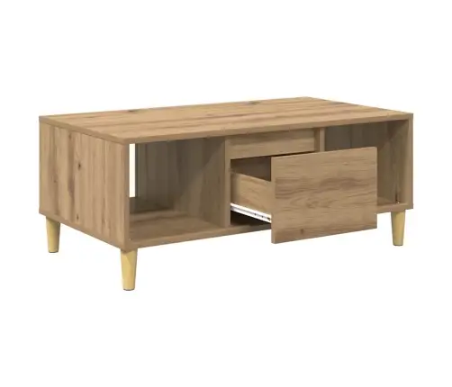 Kafijas Galdiņš Ar Atvilktni Artisānā Ozols 90 X 50 X 26.5 Cm Vidaxl