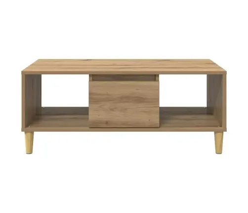 Kafijas Galdiņš Ar Atvilktni Artisānā Ozols 90 X 50 X 26.5 Cm Vidaxl