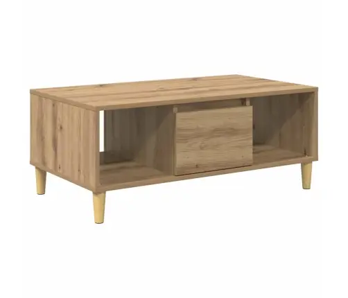 Kafijas Galdiņš Ar Atvilktni Artisānā Ozols 90 X 50 X 26.5 Cm Vidaxl