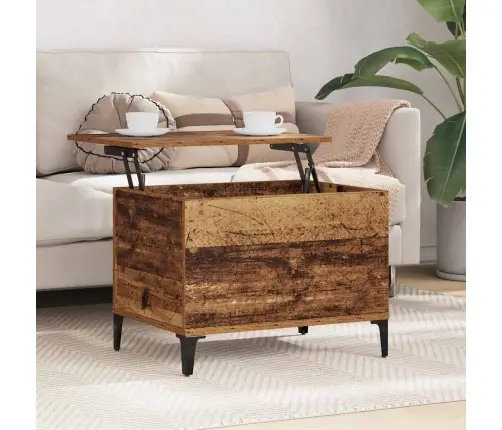 Kafijas Galdiņš Vecs Koks 60 X 44.5 X 45 Cm Inženierijas Koks Vidaxl