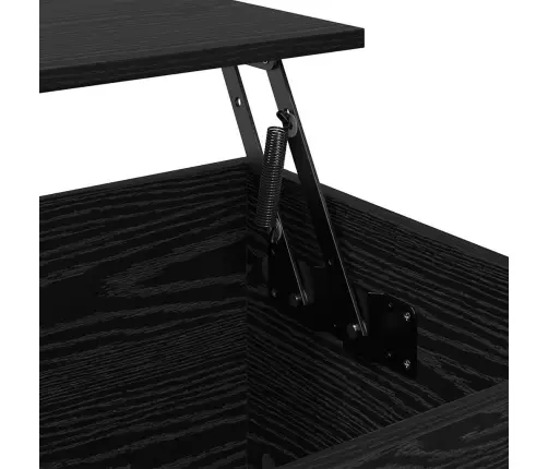 Kafijas Galdiņš Melns Ozols 60 X 44.5 X 45 Cm Inženierijas Koks Vidaxl